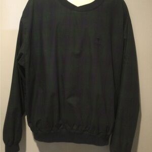 PROQUIP MENS LINED PULLOVER WINDBREAKER BLACK WATCH PLAID MID PINES LOGO XXL